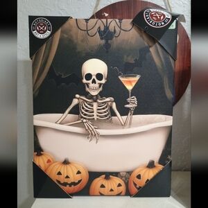 Halloween Skeleton Bath Wall Art